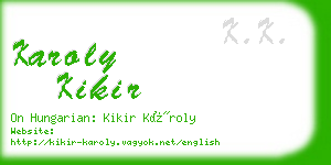 karoly kikir business card